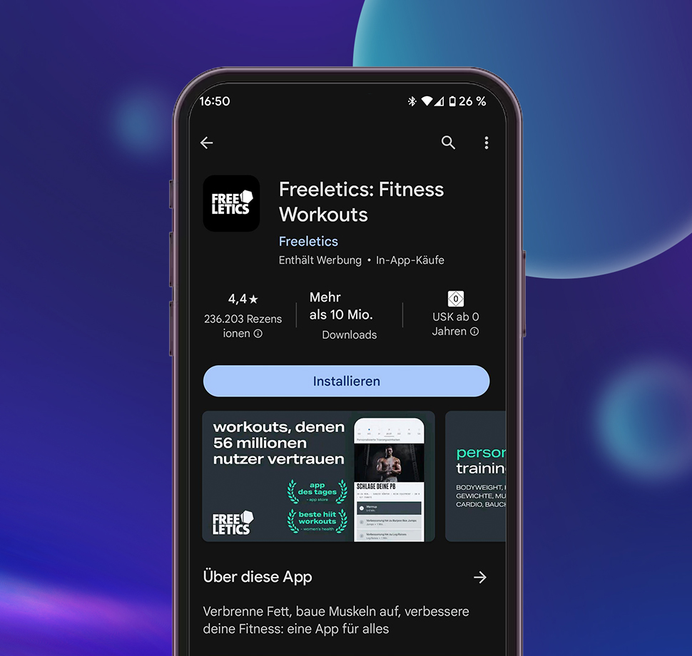 Fitness App Freeletics